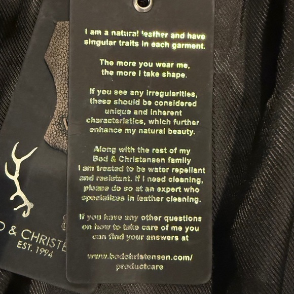 Bod & Christensen Blake Black 100% Genuine Leather Moto Biker Jacket Womens NWT - Picture 12 of 12